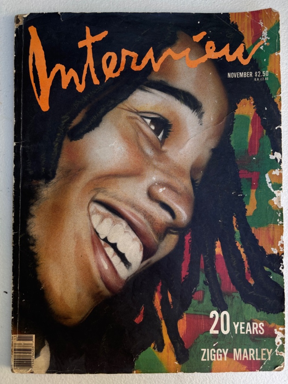 Vintage 1989 Interview Magazine, 20 years Ziggy Marley
